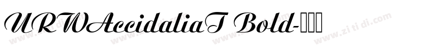 URWAccidaliaT Bold字体转换